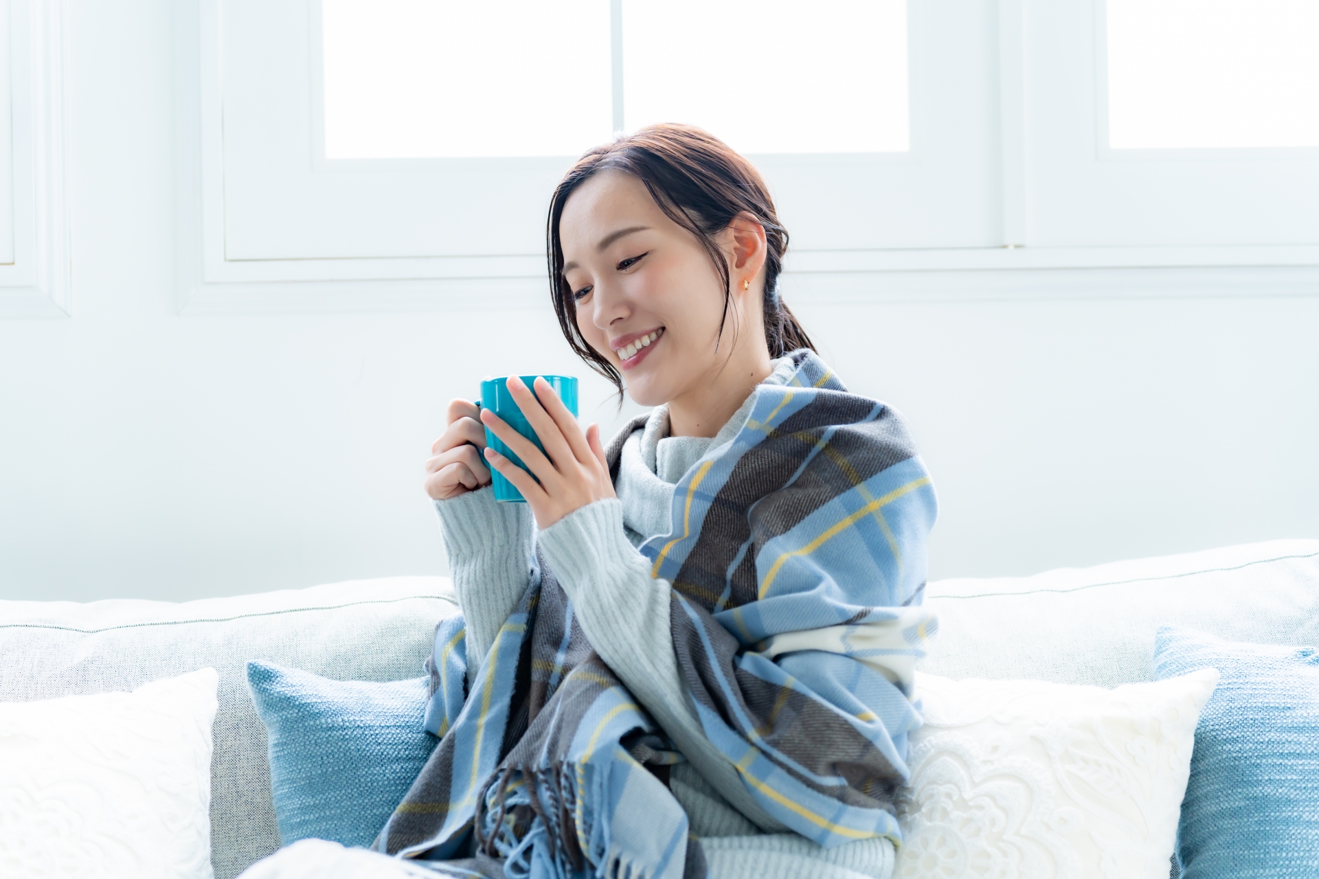 笑顔の女性